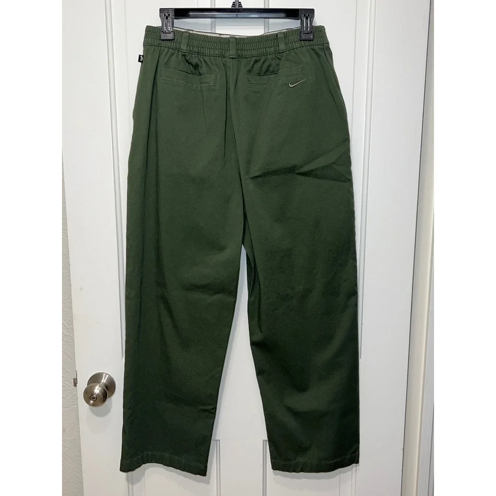 Nike SB Boys Chino Pants Olive Green Stretch Skate Trousers XL Kids